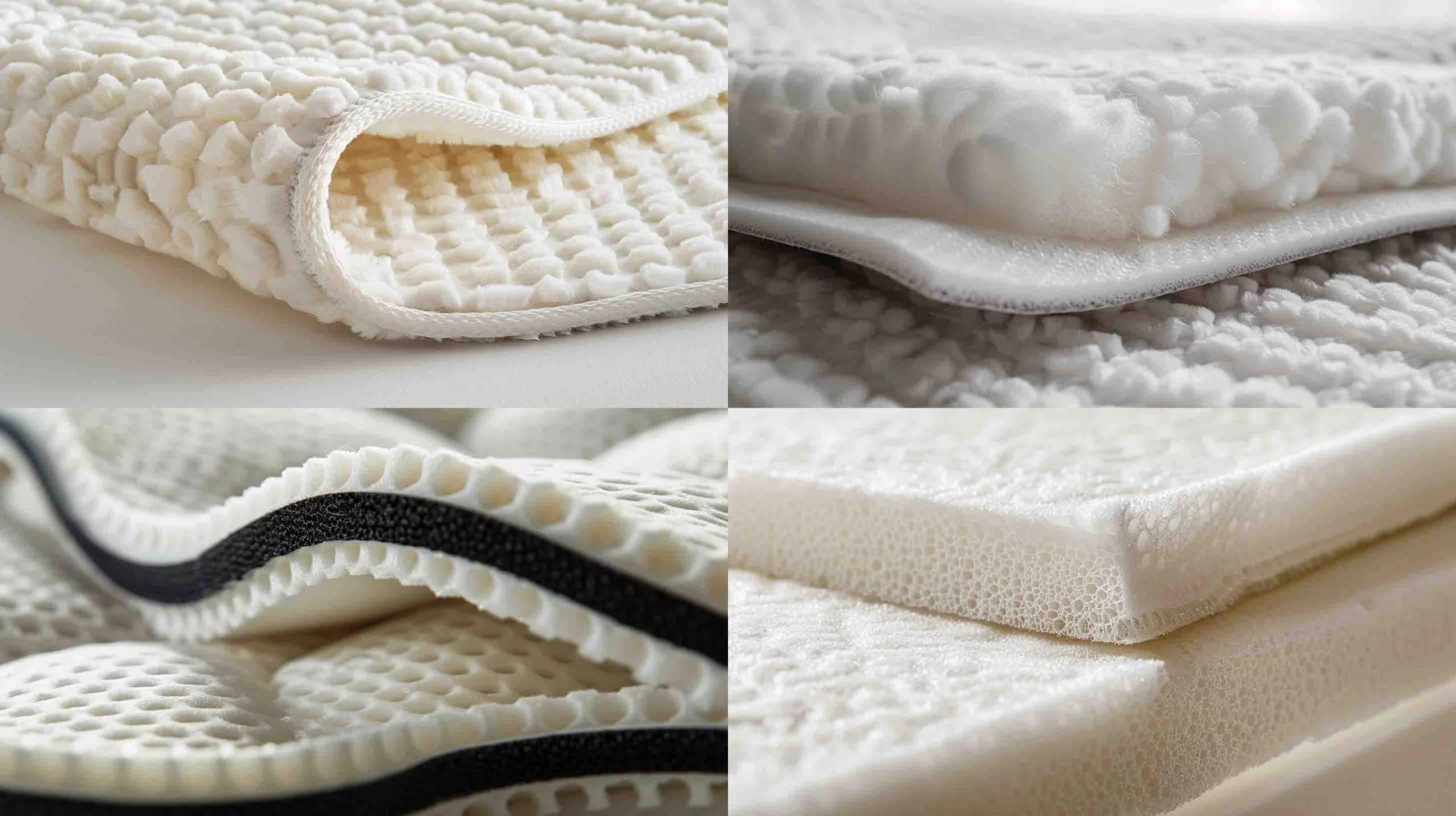 Close-up of solid memory foam core in 42-inch orthopedic crate mat